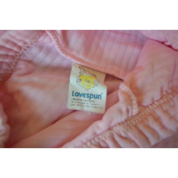 Vintage 90s Baby Girl Outfit 3 Piece Ribbon Birds Ruffled Size 24 Months Pink - Picture 3 of 5